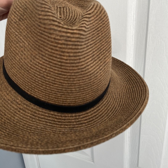 Lucky brand woman’s brown straw hat with string accent OSFM - Picture 11 of 11